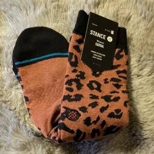 Stance Women's  Leopard Print Socks - Black and Brown